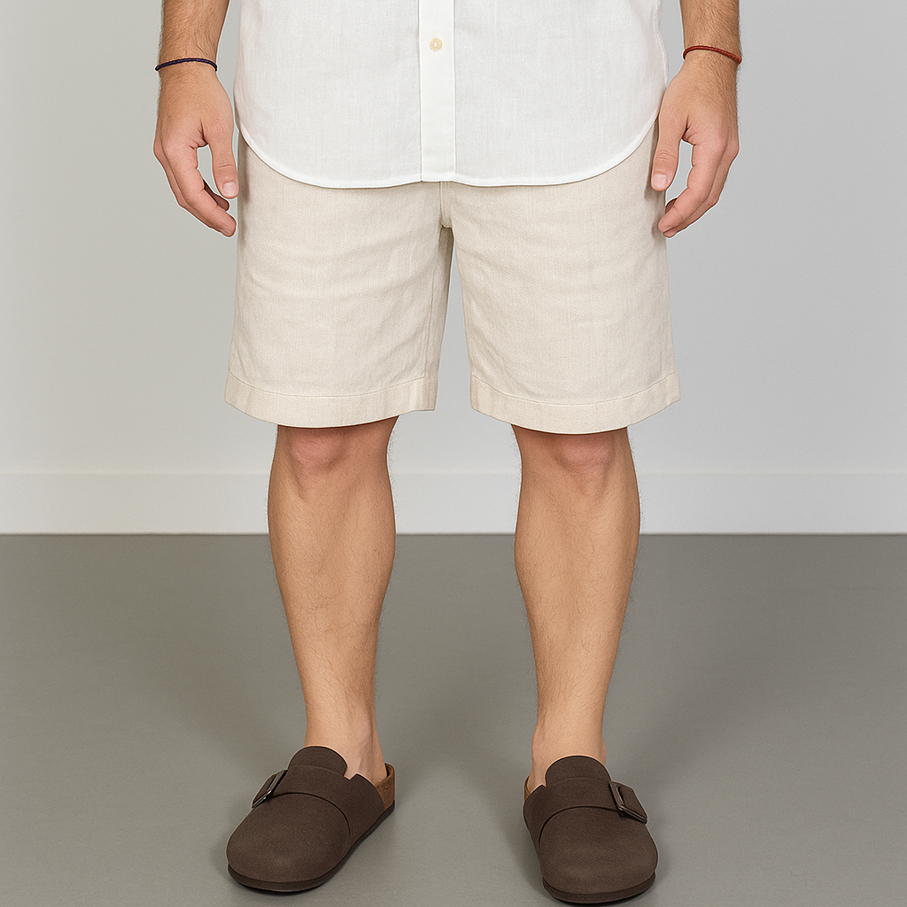 Bermuda de Lino - Beige