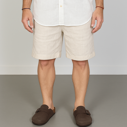 Bermuda de Lino - Beige