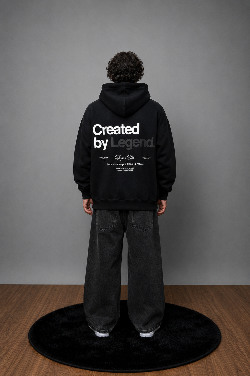 Hoodie - "Created by Legend" Negro