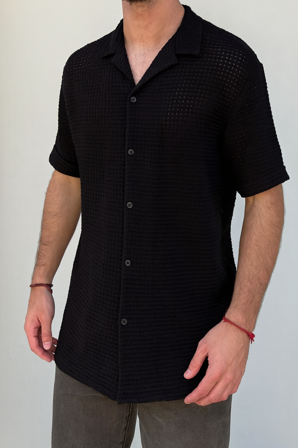 Camisa de punto - Negra