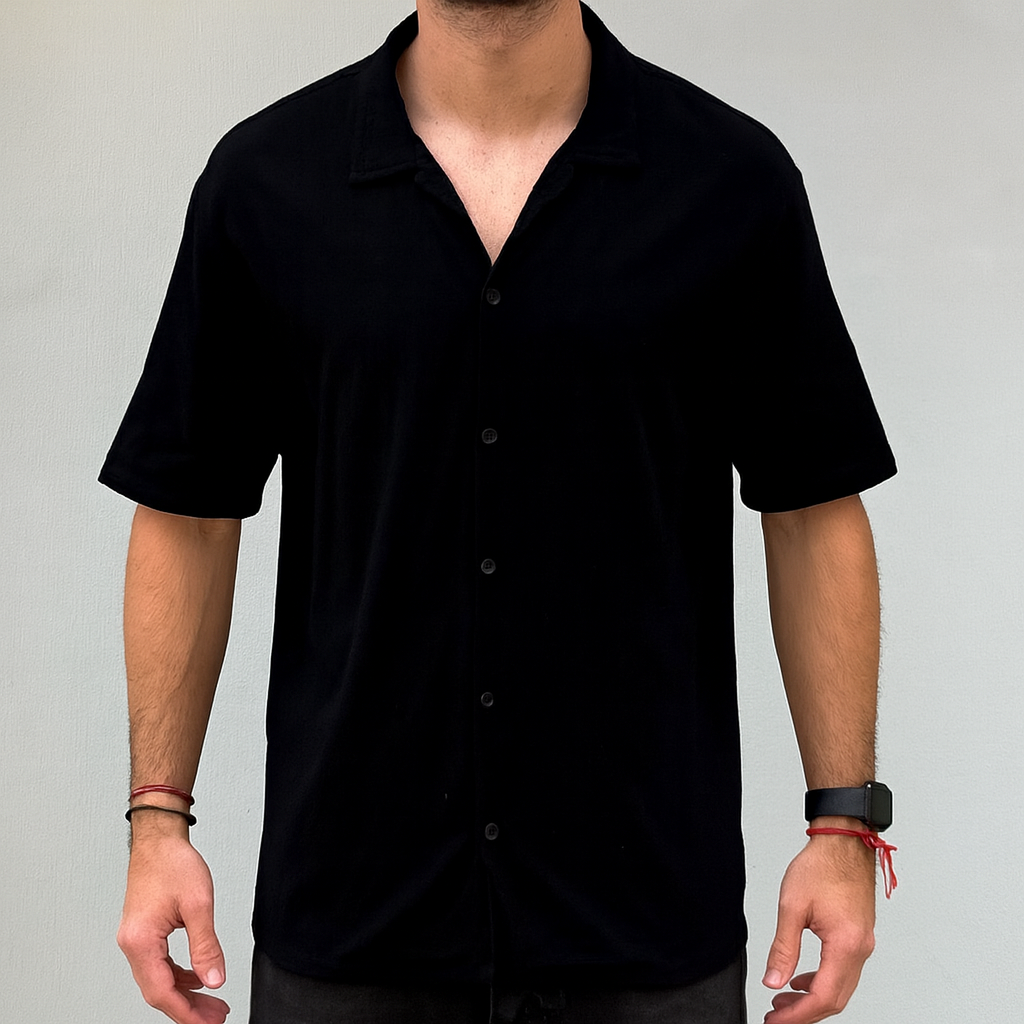 Camisa Lisa M/C - Negra