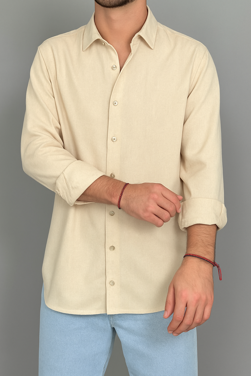 Camisa Lisa - Beige