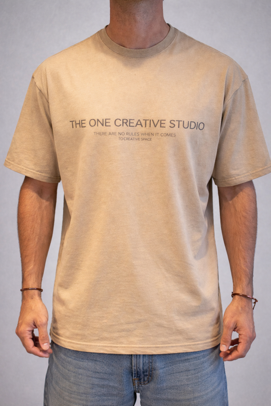 Remera Creative Studio - Beige