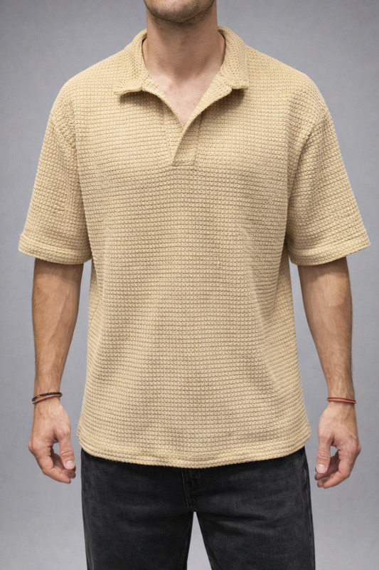 Remera de Punto Polo - Beige