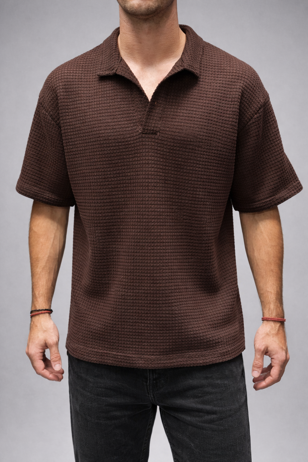 Remera de Punto Polo - Marrón