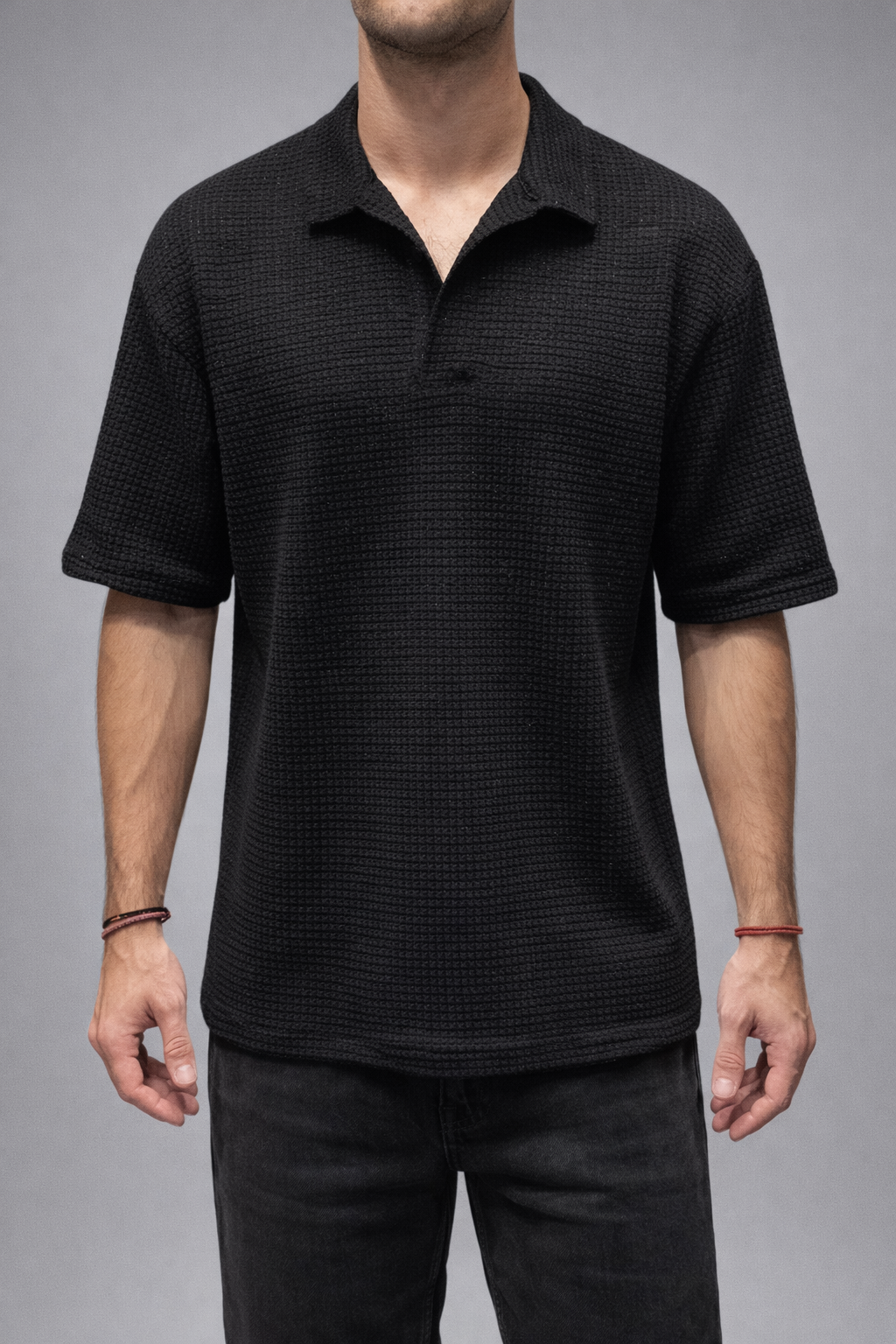 Remera de Punto Polo - Negro