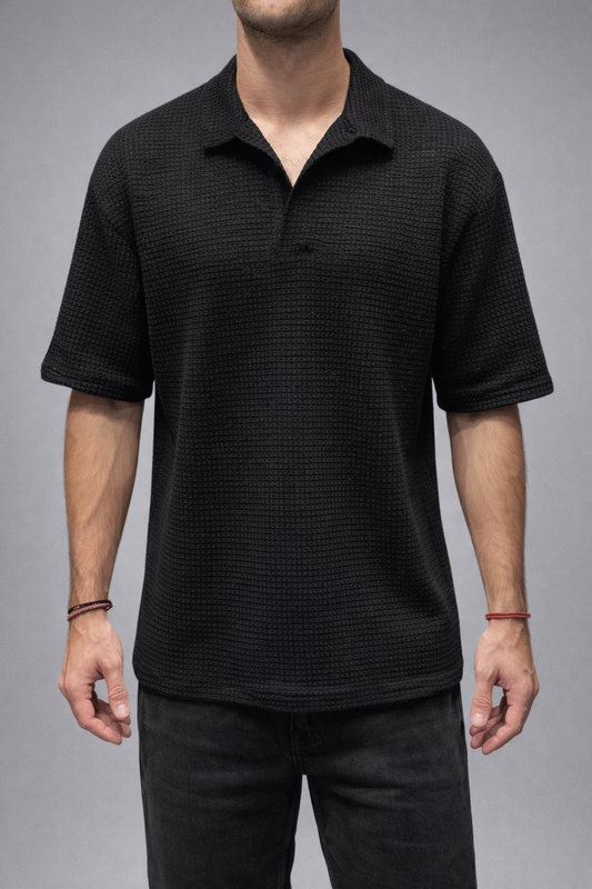 Remera de Punto Polo - Negro